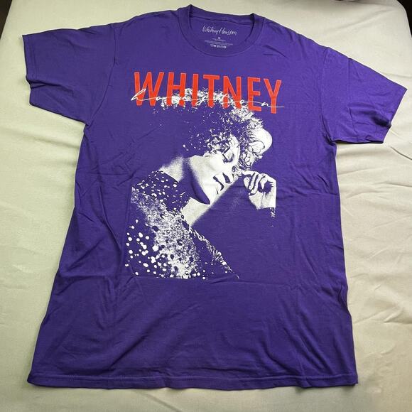 Whitney Houston Other - Whitney Houston Shirt Mens Medium Purple Photo Graphic Music Pop Tee T-Shirt